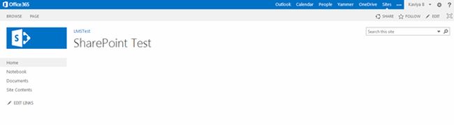 open page in share point